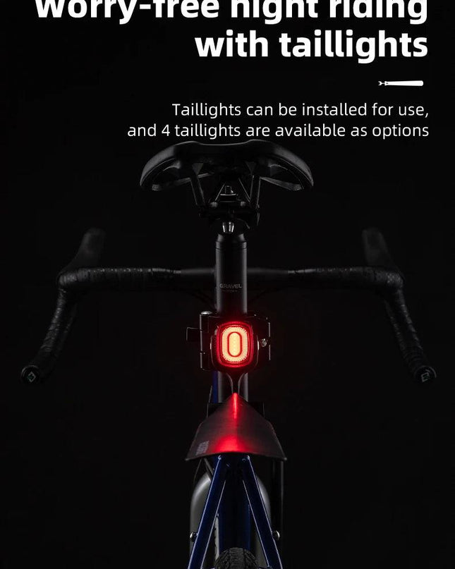ROCKBROS Bicycle Mudguard With Taillight Quick Release Road Bike Mudguard PP Aluminum Alloy  Support Fender Adjustable Parts