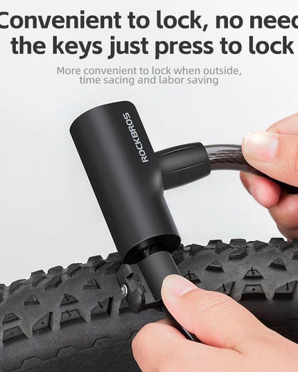 ROCKBROS Bicycle Lock Portable Anti-theft Zinc Alloy Multifunctional Cable Lock MTB Road Cycling Motorcycle Bike Accessories
