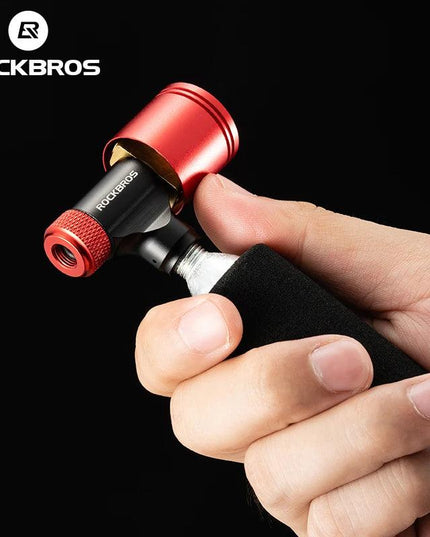 ROCKBROS Bicycle CO2 Cylinder Pump Gas Nozzle Bike Fast Inflator Inflatable Head Aluminum Adapter Riding Emergency Accessories