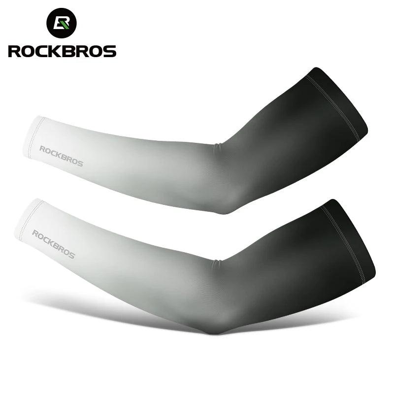 ROCKBROS Arm Sleeve UV Protection Cycling Sleeve Summer Quick Dry Breathable Fitness Fishing Sunscreen Sport Wear Arm Sleeves