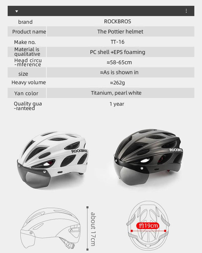 ROCKBROS Bicycle Helmet Integrally-molded Bike Helmet Motor Electric Scooter Riding Helmet Removable Lens Capacete Ciclismo