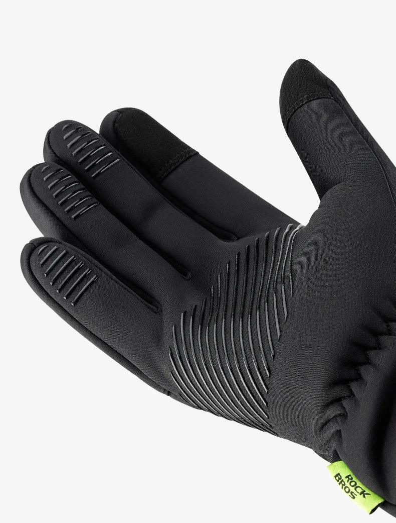 ROCKBROS Warm Bicycle Gloves Outdoor Touch Screen Winter Gloves Windproof Motorcycle Scooter Ski Anti-slip Thermal Bike Glove