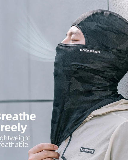 ROCKBROS Full Face Mask UV Sun Protection Cycling Mask Summer Balaclava Hat Bike Scarf Breathable Outdoor Motorcycle Face Masks