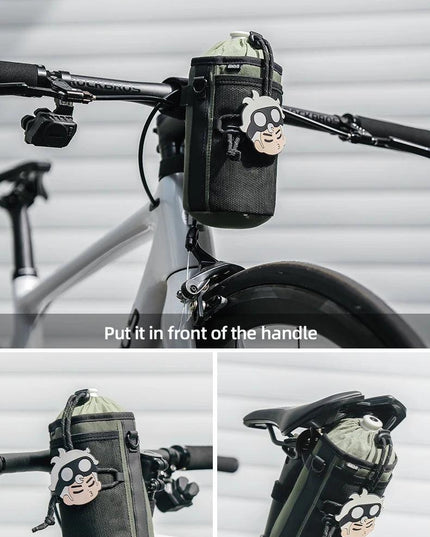 ROCKBROS Bicycle Bag 1L Portable Front Bag LightWeight Kettle Handlebar Bag Water Bottle Carrier Cycling Bag Large Capacity