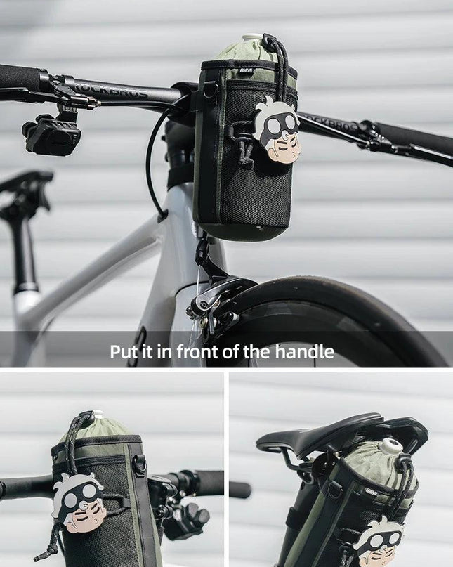 ROCKBROS Bicycle Bag 1L Portable Front Bag LightWeight Kettle Handlebar Bag Water Bottle Carrier Cycling Bag Large Capacity