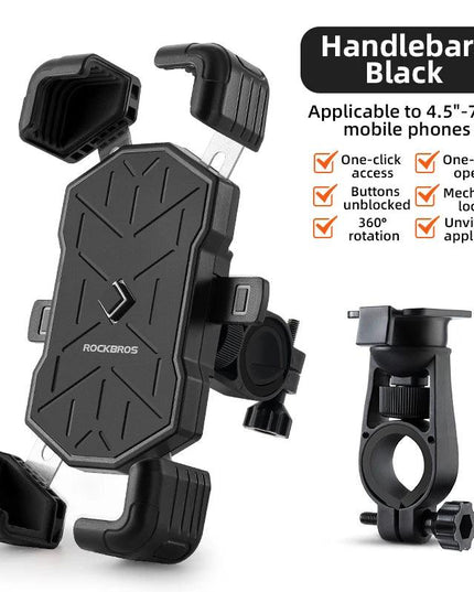ROCKBROS Bike Phone Holder 360° View Universal Bicycle Phone Holder 4.5-7.2inch Mobile Phone Stand Shockproof Motorcycle Bracket