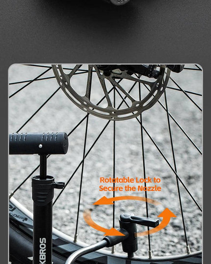 ROCKBROS Bicycle Pump 120 PSI Riding Portable Mini Bike Pump FV/AV Handheld/Vertical Inflation Modes Inflator Cycling Accesories