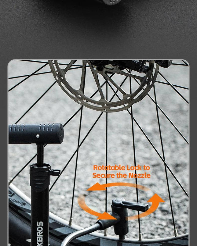 ROCKBROS Bicycle Pump 120 PSI Riding Portable Mini Bike Pump FV/AV Handheld/Vertical Inflation Modes Inflator Cycling Accesories