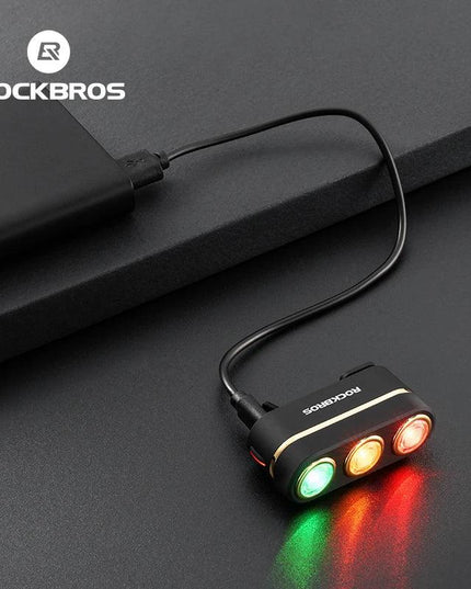 ROCKBROS Bike Tail Light Auto Start/Stop Brake Sensing Bicycle Tail light Type-C Rechargeable Wireless Warning Tail light