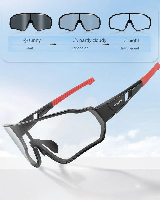 ROCKBROS Cycling Glasses Men Women Photochromic Outdoor Sport Hiking Eyewear Polarized Sunglasses Inner Frame  Bicycle Glasses