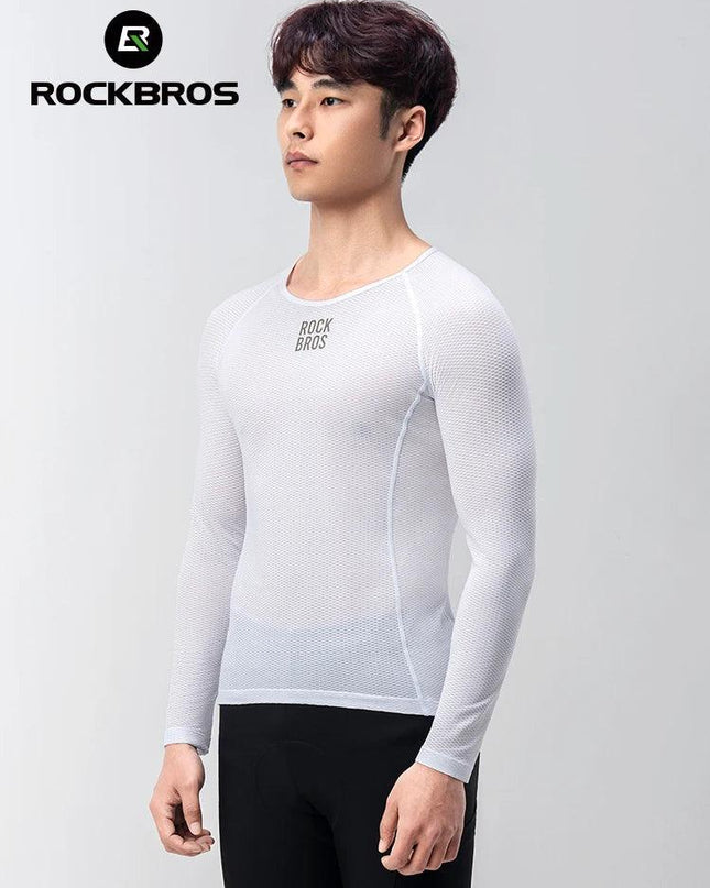 ROCKBROS Bike Jerseys Long Sleeves Breathable Mesh Men Bike Shirt Cycling Clothing Comfortable Summer Racing Clothes Reflective