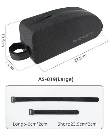 ROCKBROS Bicycle Bag Waterproof Cycling Top Front Tube Frame Bag Large Capacity MTB Road Bicycle Pannier Black Bike Accessories
