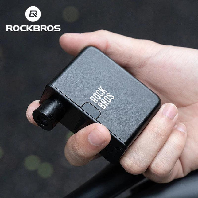 ROCKBROS Bike Air Pump Portable Mini Electric Air Compressor Treasure Type-C With LED Indicator Light Road MTB Accessories