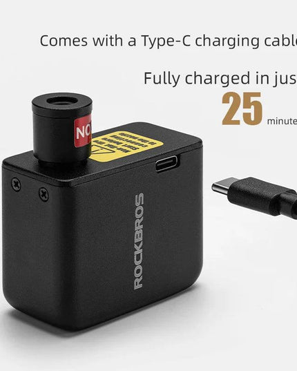 ROCKBROS Mini Electric Air Pump Portable 100PSI Rechargeable Compressor Tire Inflator For Car Bike Motorcycle Bicycle Pump