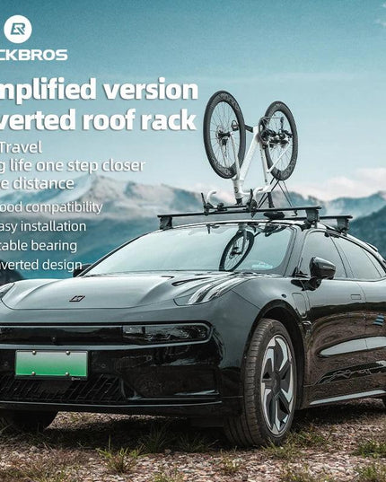 ROCKBROS Portable Bike Bicycle Rack Stand MTB Road Bike Travel Bicycle Roof Racks Carrier Quick Install Inverted Bike Roof Rack
