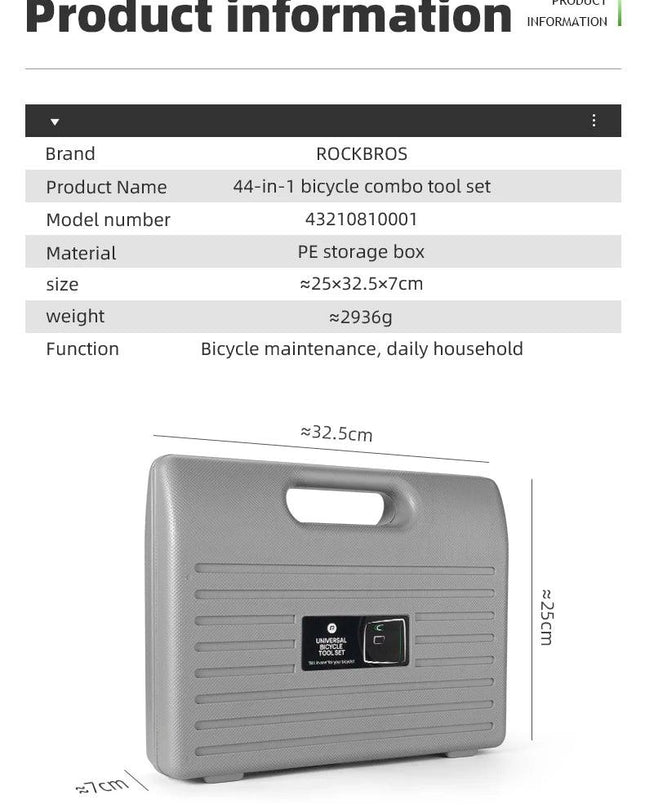 ROCKBROS Bicycle Tools Sets Box Cycling Tools Professional Bike Multifunction Bicycle Repair Tools Key Set Cycling Tools