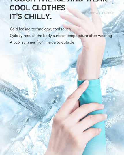 ROCKBROS Arm Sleeves Ice Silk Sports Cycling Arm Sleeves Cover Sun UV Protection Breathable Outdoor Running Fitness Equipment