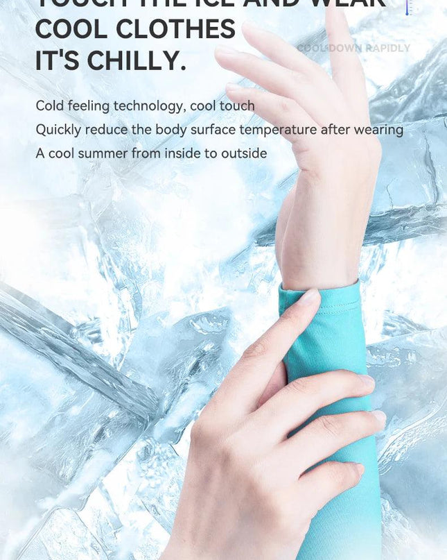 ROCKBROS Arm Sleeves Ice Silk Sports Cycling Arm Sleeves Cover Sun UV Protection Breathable Outdoor Running Fitness Equipment