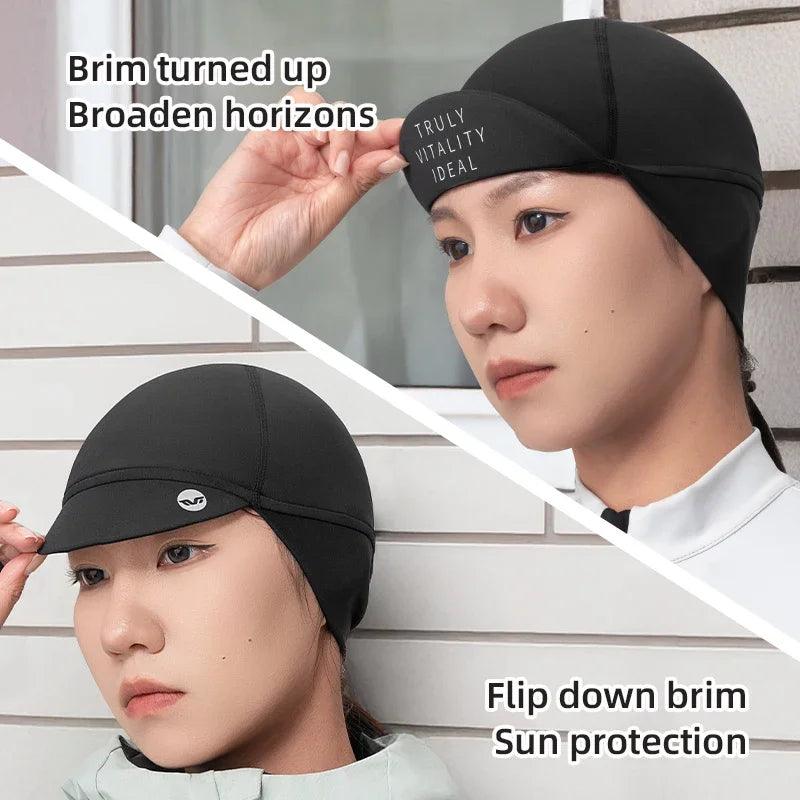 ROCKBROS TVI Cycling Cap Winter Keep Warm Thermal Fleece Hats Windproof Ear Protection Comfotable Ski Riding Small Cap Men Women