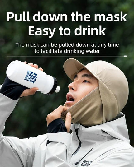 ROCKBROS Winter Cycling Mask and Hat 2 In 1 Fleece Thermal Keep Warm Ear Protection Outdoor Balaclava All Face Mask Men Women
