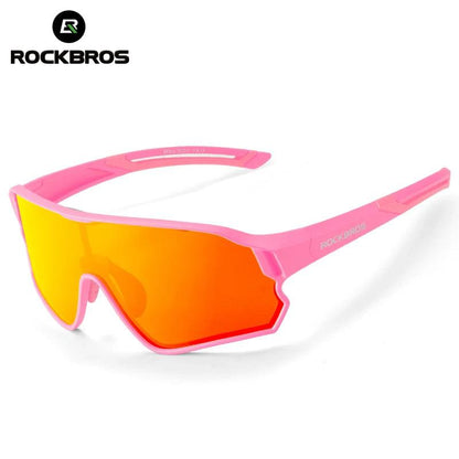 ROCKBROS Children's Cycling Glasses Polarised Sunglasses TR90 Flexible Frame for Boys Girls UV400 Protective Glasses Sports