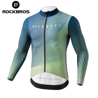 ROCKBROS Autumn Winter Cycling Jacket Fleece Bicycle Clothing for Men Women MTB Road Professional Training Jersey Warm Jacket