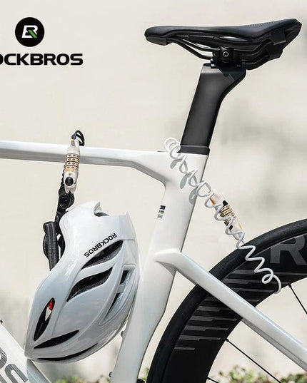 ROCKBROS Creative Bike Lock Ultra-Light Cute Cat Password Helmet Lock Steel Cable Bike Lock Anti Theft Bike Accessories MTB Road