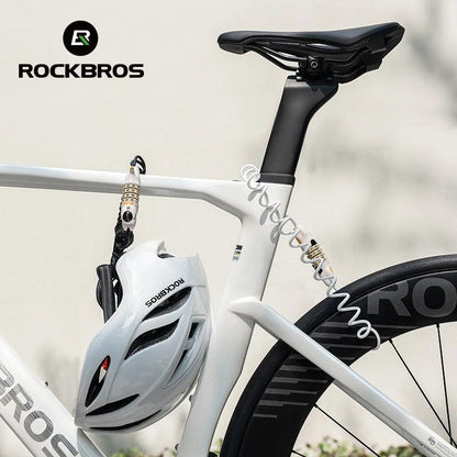 ROCKBROS Creative Bike Lock Ultra-Light Cute Cat Password Helmet Lock Steel Cable Bike Lock Anti Theft Bike Accessories MTB Road