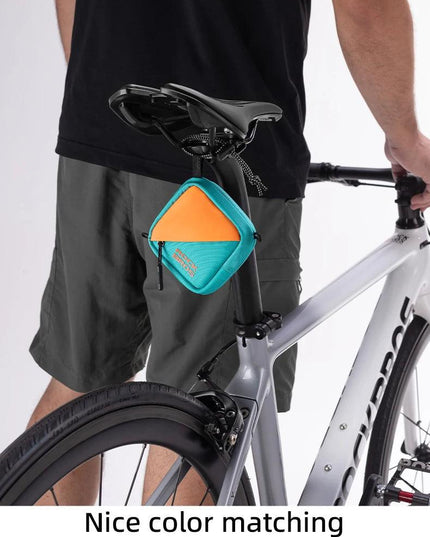 ROCKBROS Bicycle Saddle Bag Shoulder Bag Polyester Bike Tailbag Storage Seat Pouch Bag Outdoor Reflective Crossbody Bags