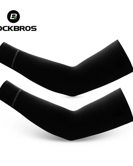 ROCKBROS Ice Fabric Running Arm Warmers UV Protect Arm Sleeves Basketball Camping Riding Outdoors Sports Wear Protective Gear