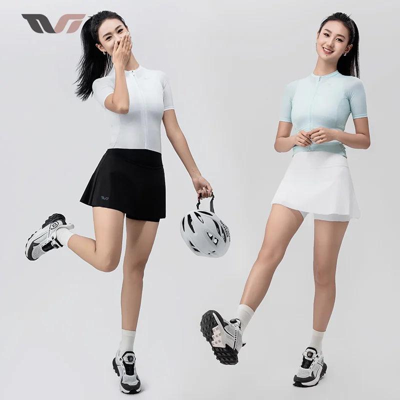 ROCKBROS TVI Cycling Skirt for Women Summer Breathable Running Cycling Outdoors Tennis Sport Skirt Pockets Fitness Casual Shorts