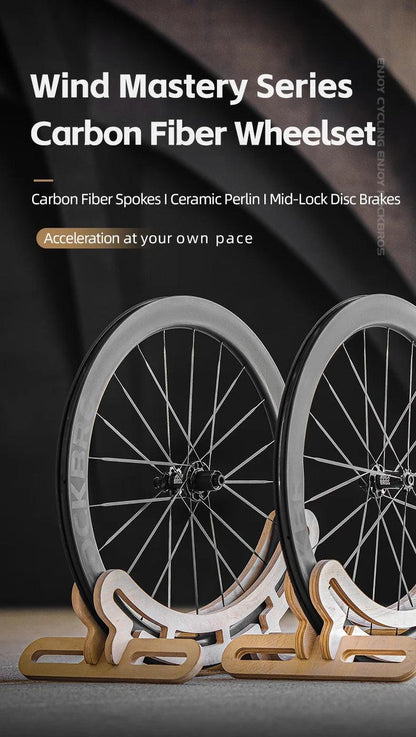 ROCKBROS Carbon Bicycle Wheelset 38mm 55mm Wheel Tubeless Clincher Tires Cycling Wheel Set Road Bike Steel Ball/Ceramic Peilin