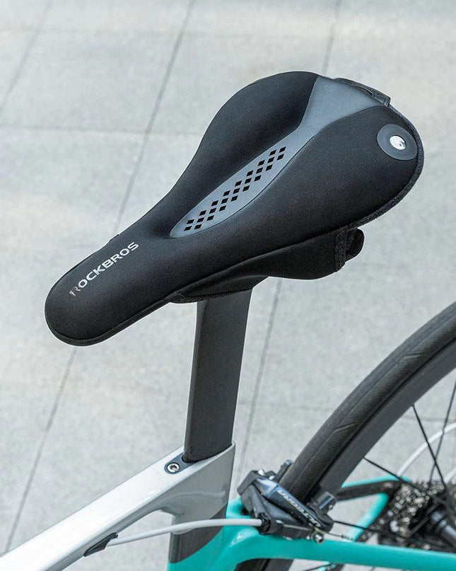 ROCKBROS Bicycle Saddle Cover MTB  With Rear Light Road Bike Seat Saddle Breathable Comfortable Cushion Cycling Saddle Cover