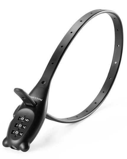 ROCKBROS Portable Bicycle Lock Cable Tie Zinc Alloy Lock Helmet Password Lock Anti-Theft Safety Freely Adjustable Rope Lock