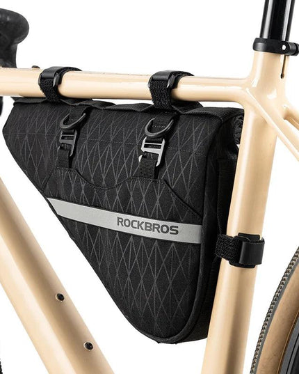 ROCKBROS Combination Bike Bag Triangle Bag Front Tube Bag Large Capacity MTB Road Frame Bag Reflective Bicycle Accessories