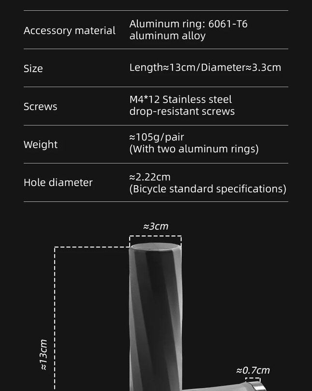 ROCKBROS MTB Handlebar Grips Unilateral Locking Shock-Absorbing Anti-Slip TPE Comfortable Mountain Handle Grips Bike Accessories