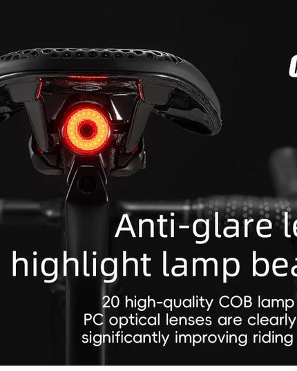 ROCKBROS Bicycle Smart Auto Brake Sensing Light IPx6 Waterproof Type-C Charging Taillight Bike Rear Light Accessories Q5 Mini