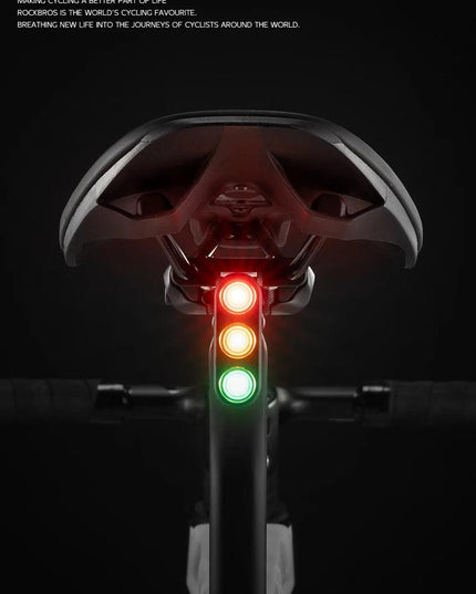 ROCKBROS Bike Tail Light Auto Start/Stop Brake Sensing Bicycle Tail light Type-C Rechargeable Wireless Warning Tail light