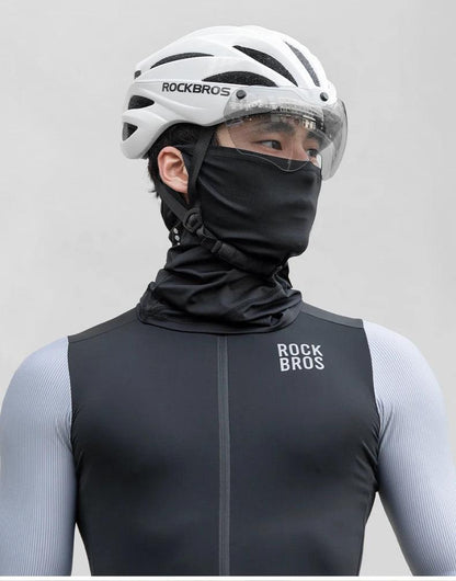 ROCKBROS Summer Cool Mask Cycling Face Mask UV Sun Protection Silk Bike Headwear Breathable Outdoor Fishing Face Cover Bandana