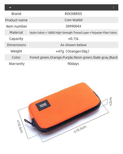 ROCKBROS Mobile Phone Bags Universal Protective Bag Case Cover for iPhone Samsung Huawei Xiaomi Cycling Tool Storage Coins