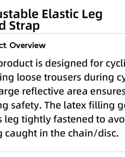 ROCKBROS Bicycle Leg Strap Safety Reflective Outdoor Bicycle Ankle Leg Band Portable Sports Camping Harnesses Cycling Equipment