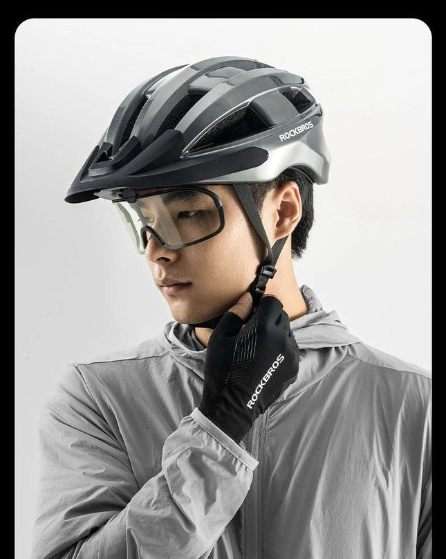 ROCKBROS Ultra-Light Cycling Helmet Taillight Magnetic Goggles Integrated Bicycle Helmet High Quality Protection Mtb Road