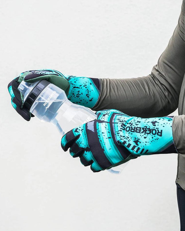 ROCKBROS Winter Cycling Gloves Ski Gloves Breathable Warmer MTB Bike Gloves Outdoor Motorcycle Riding Windproof Anti-slip Gloves