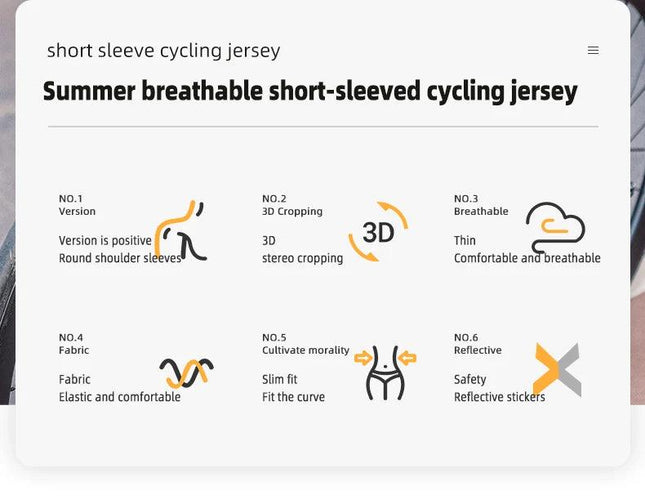 ROCKBROS Cycling Jersey MTB T-shirt Mountain Bike Men's Wear Summer Clothes High-Quality With YKK Zipper Sportswear Breathable