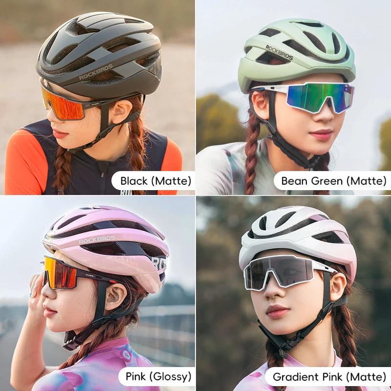 ROCKBROS Cycling Helmet Ultralight Safety Road Mountain Bike Helmet Adjustable Intergrally-molded Outdoor Racing Road Helmet