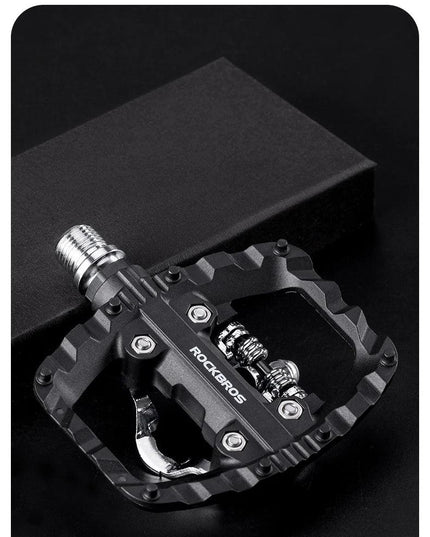 ROCKBROS MTB Bicycle Pedals 2 In 1 Flat/Lock Pedal Mountain Bike Non-Slip Labor Saving Nylon Pedals Waterproof Sealed Bearing