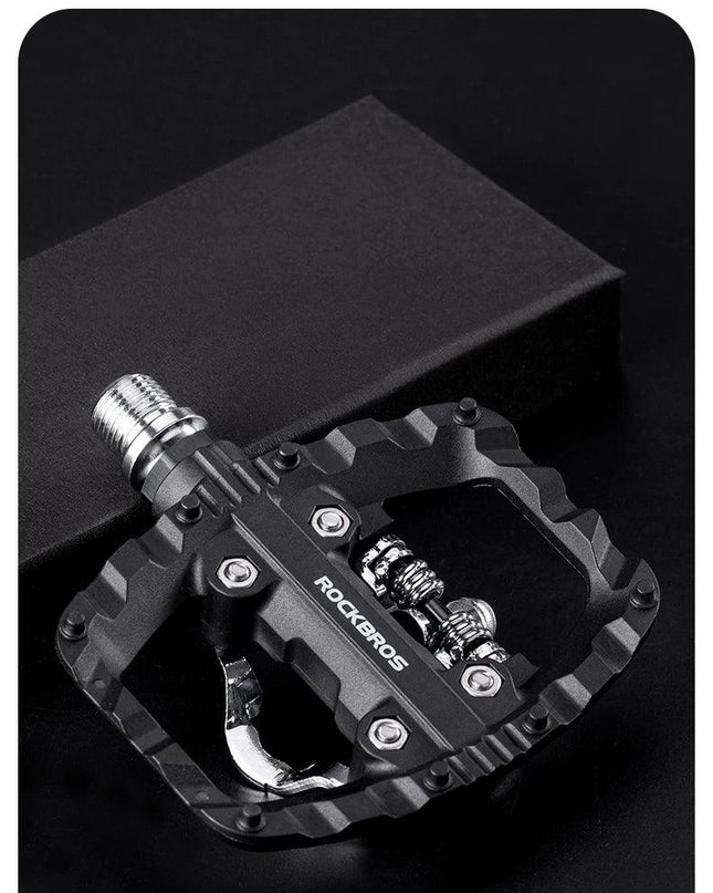 ROCKBROS MTB Bicycle Pedals 2 In 1 Flat/Lock Pedal Mountain Bike Non-Slip Labor Saving Nylon Pedals Waterproof Sealed Bearing