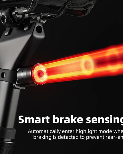 ROCKBROS Bicycle Smart Auto Brake Sensing Light IPx6 Waterproof Type-C Charging Taillight Bike Rear Light Accessories Q5 Mini