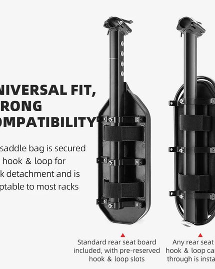 ROCKBROS Multifunctional Rear Seat Bag Universal Saddle Bag Back Rack 5L Capacity Seat Bag Expandable Cycling Luggage Trunk Bags