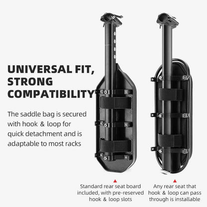 ROCKBROS Multifunctional Rear Seat Bag Universal Saddle Bag Back Rack 5L Capacity Seat Bag Expandable Cycling Luggage Trunk Bags